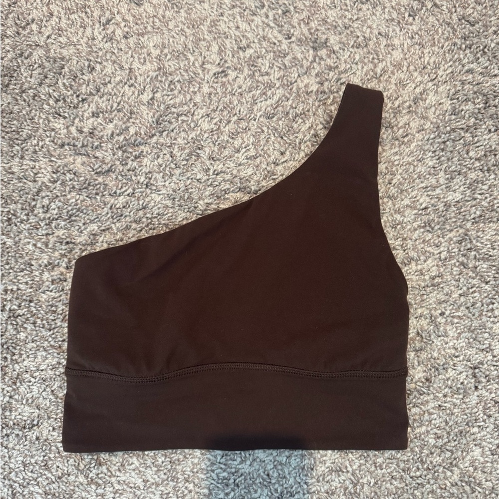 Lululemon Align Asymmetrical Sports Bra- Espresso- Light Support